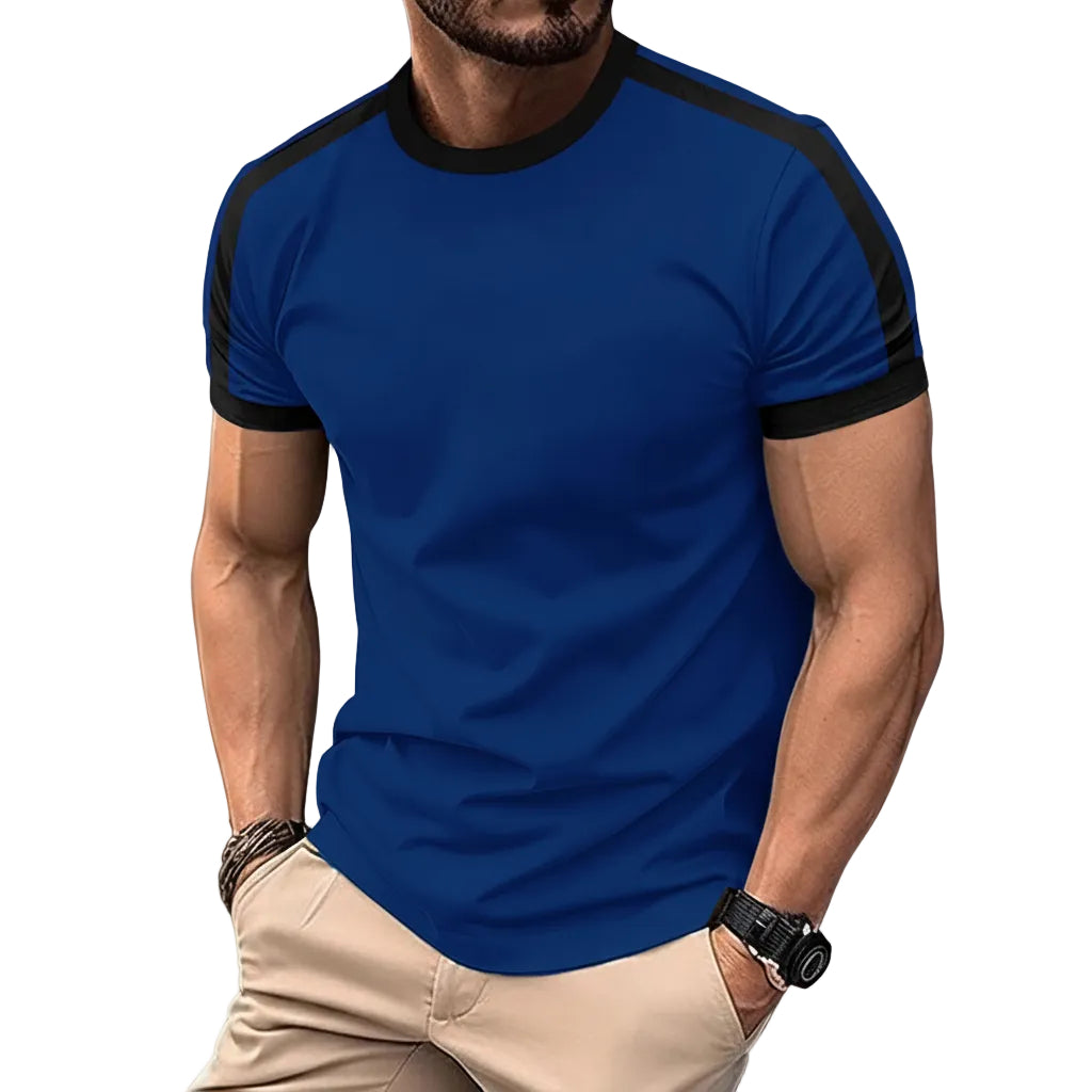 Herren T-Shirt Kurzarm Sport Mesh Rundhals