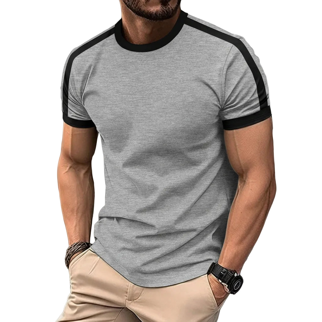 Herren T-Shirt Kurzarm Sport Mesh Rundhals