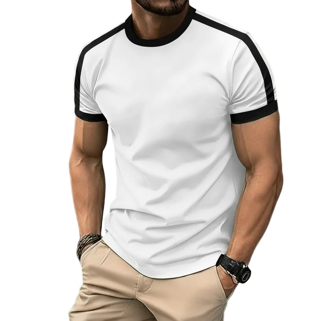 Herren T-Shirt Kurzarm Sport Mesh Rundhals