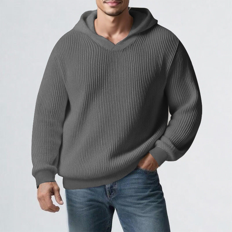 Herren Hoodie Rundhals Langarm Lockerer Schnitt