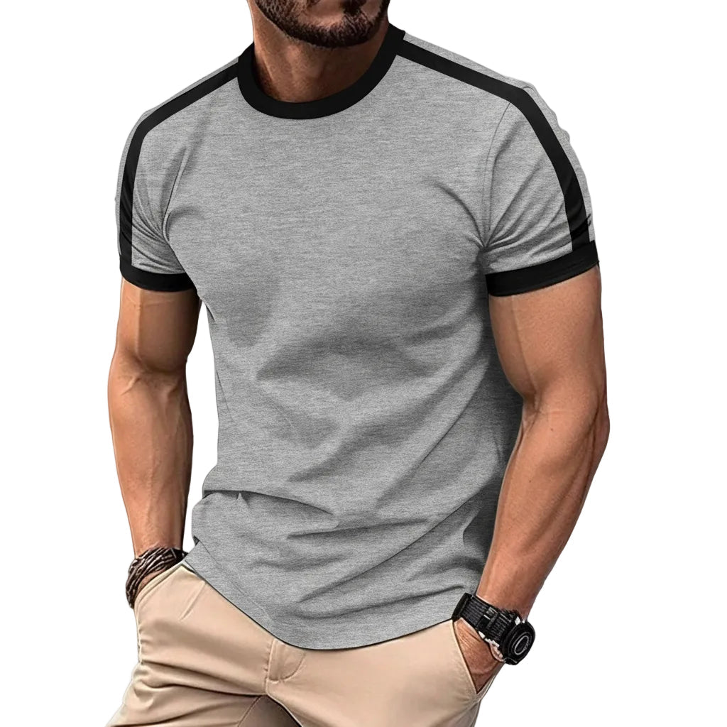 Herren T-Shirt Kurzarm Sport Mesh Rundhals