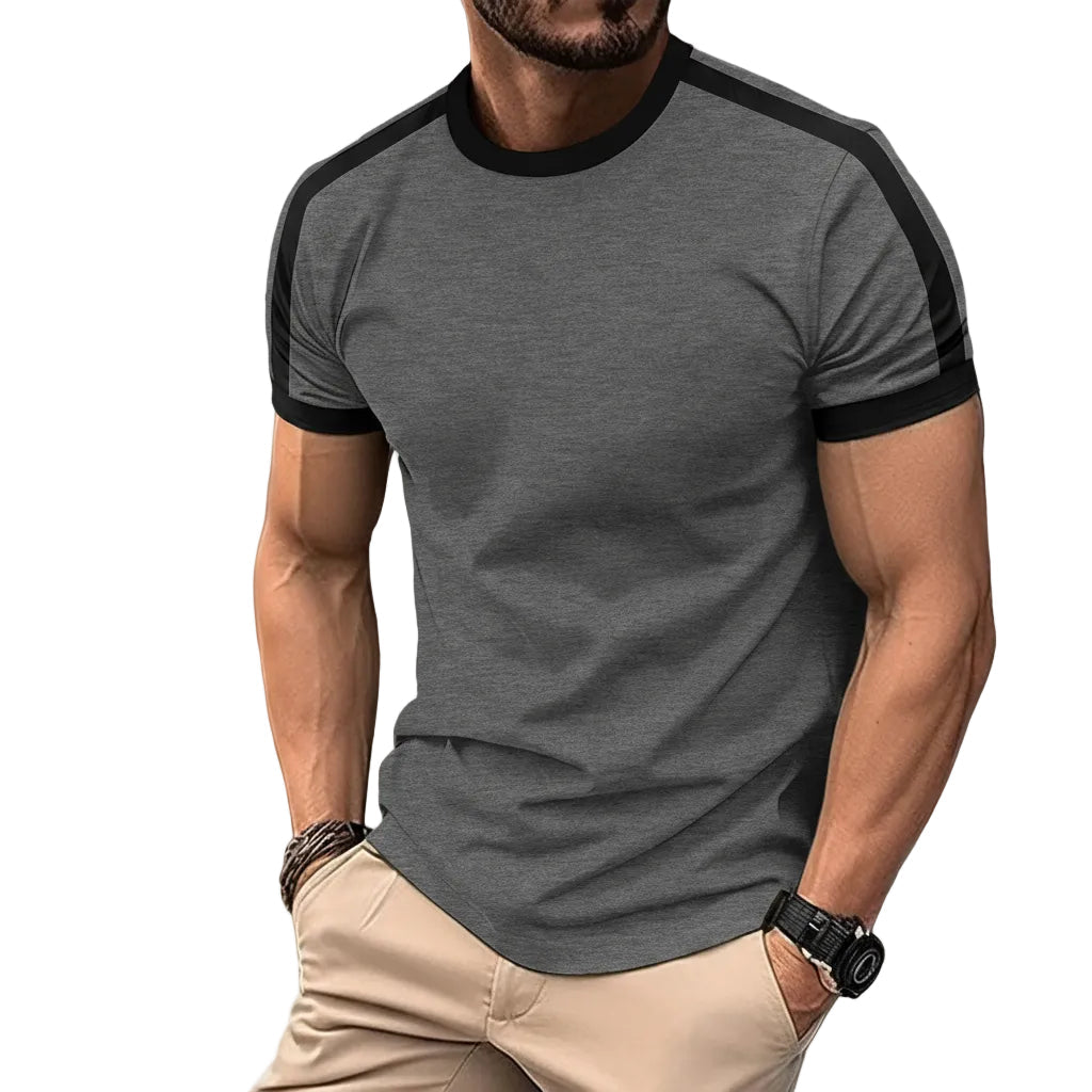 Herren T-Shirt Kurzarm Sport Mesh Rundhals