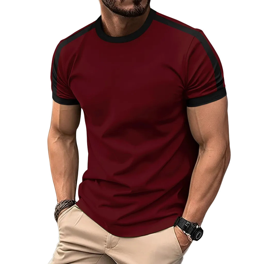 Herren T-Shirt Kurzarm Sport Mesh Rundhals