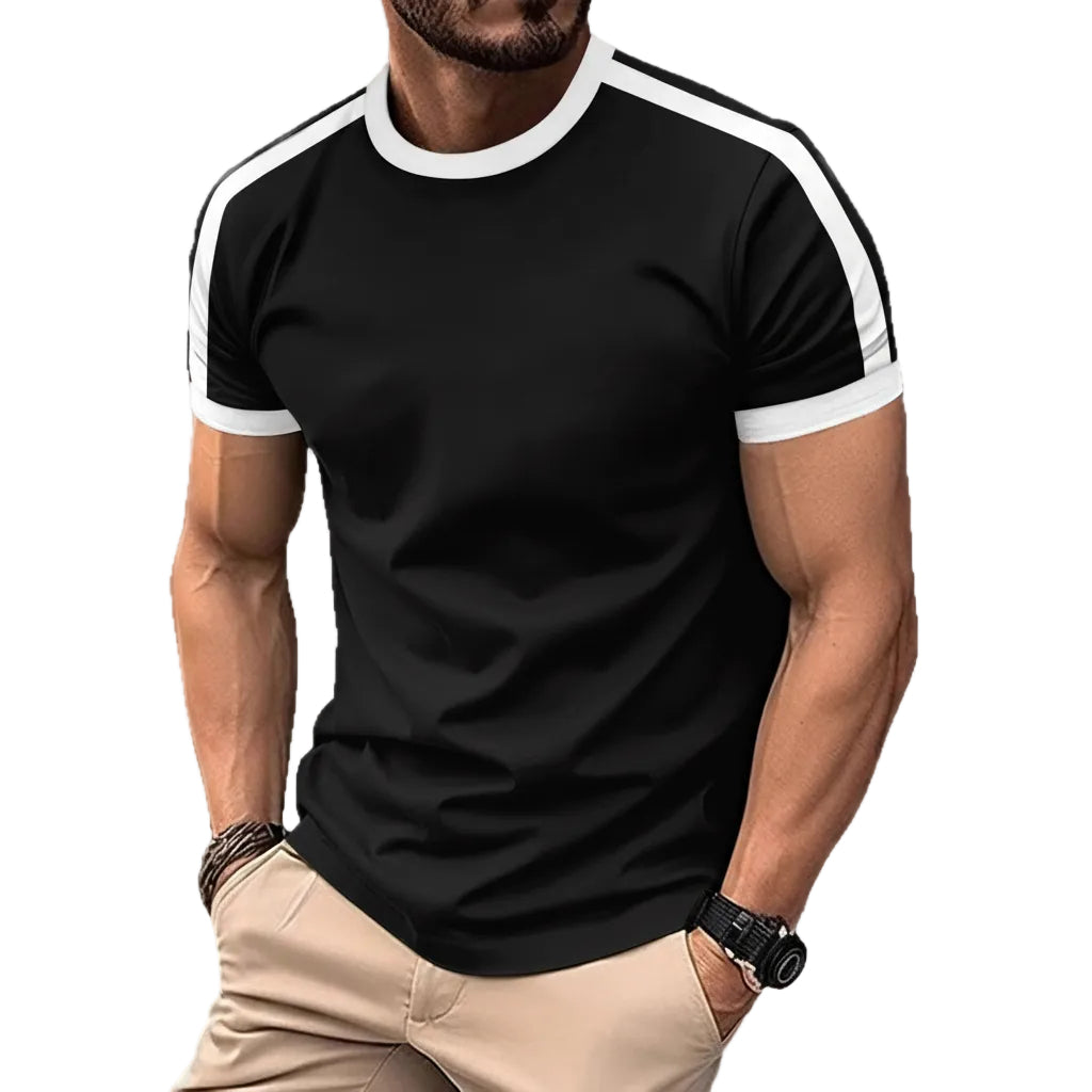 Herren T-Shirt Kurzarm Sport Mesh Rundhals
