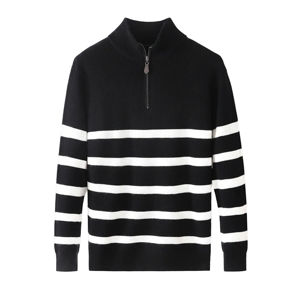 Herren Sweater Gestreift Rundhals Lange Ärmel Lockerer Schnitt