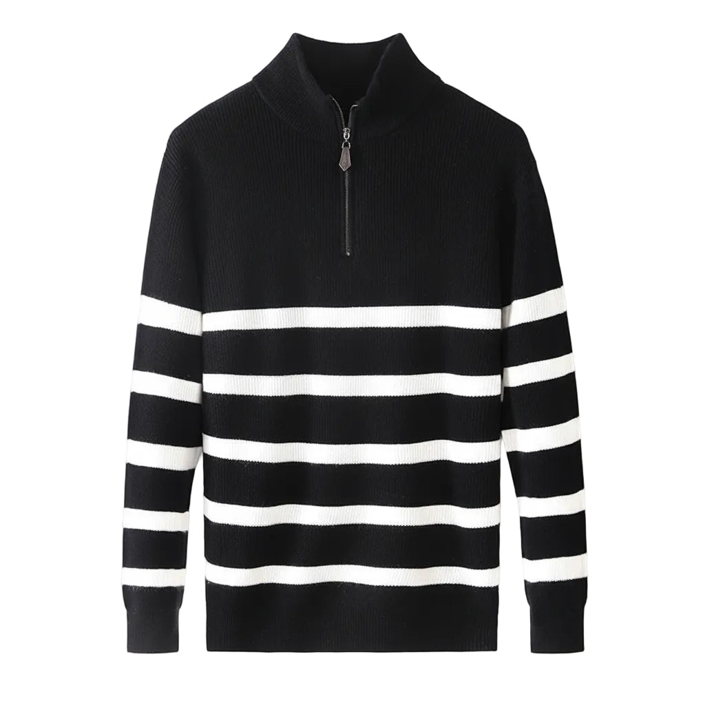 Herren Sweater Gestreift Rundhals Lange Ärmel Lockerer Schnitt