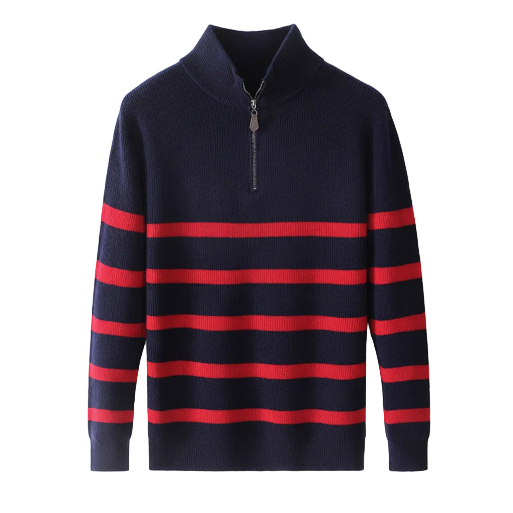 Herren Sweater Gestreift Rundhals Lange Ärmel Lockerer Schnitt