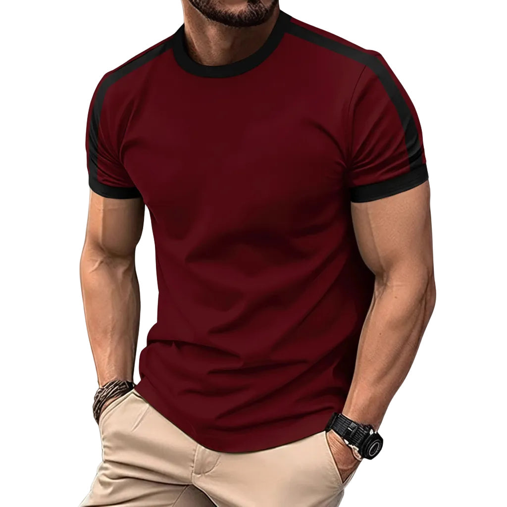 Herren T-Shirt Kurzarm Sport Mesh Rundhals