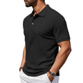 Herren T-Shirt Kariert Kurzarm Kragen Atmungsaktiv