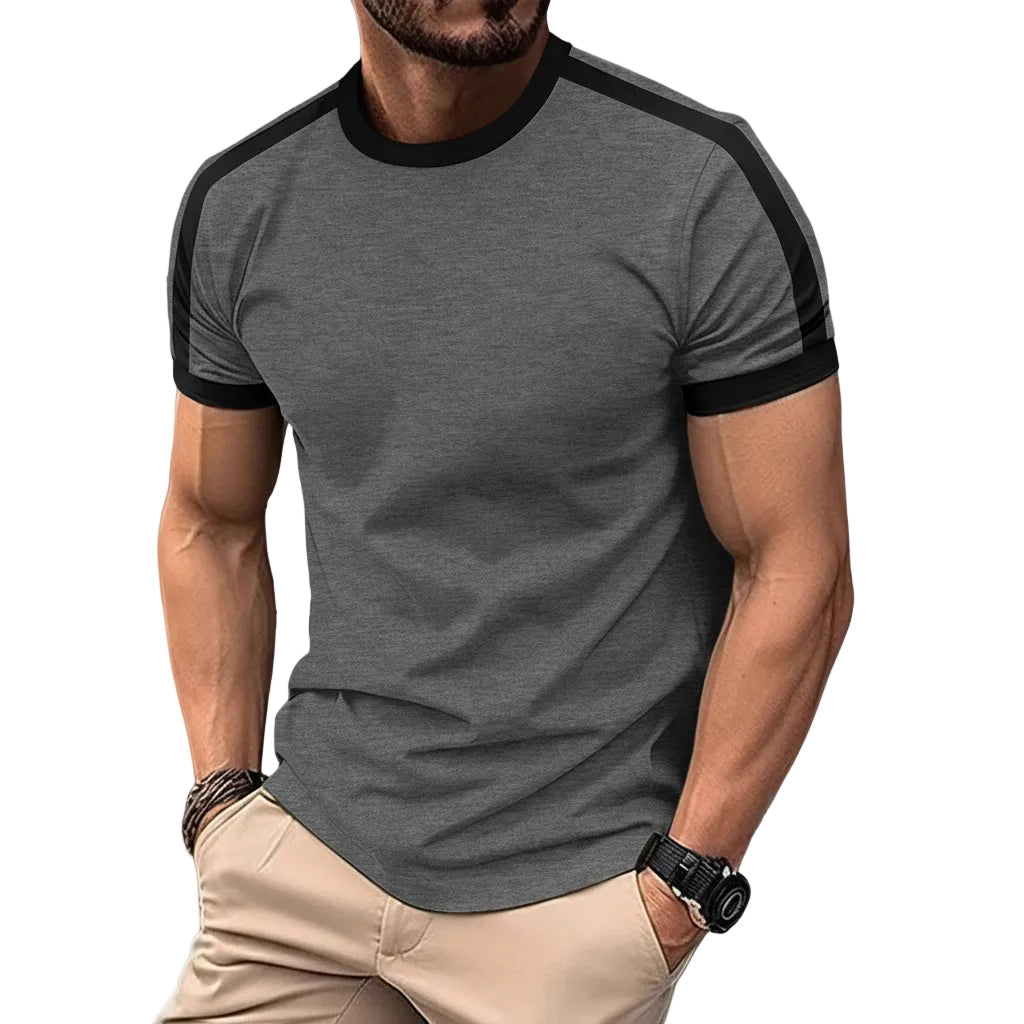 Herren T-Shirt Kurzarm Sport Mesh Rundhals